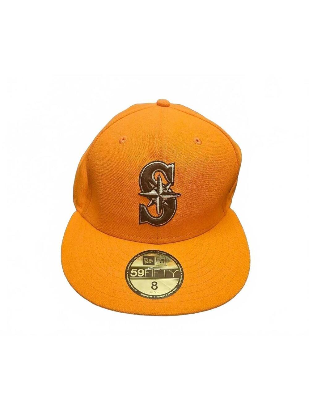 Seattle Mariners Orange Baseball Cap Size 8